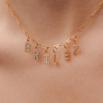 Pavé Set CZ Initial Letter Charms - MTT Collective