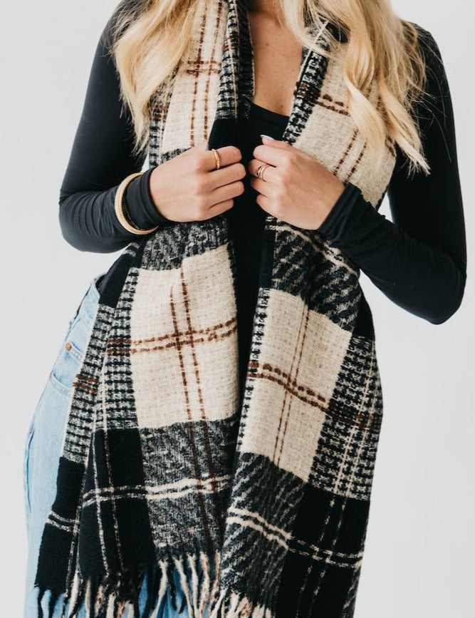 Penny Plaid Fringe Scarf - MTT Collective