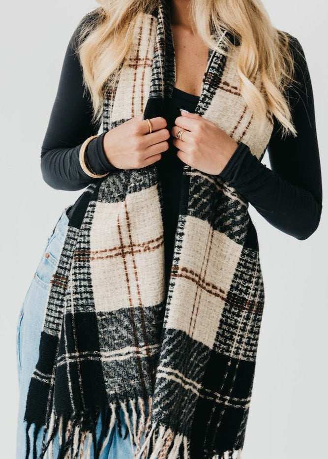 Penny Plaid Fringe Scarf - MTT Collective
