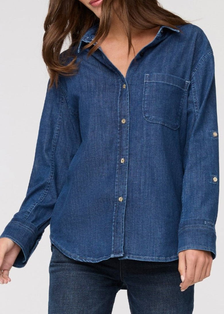 Performance Denim Lite Relaxed Button Down - MTT Collective