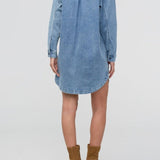 Performance Denim Lite Shirt Dress - MTT Collective