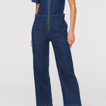 Performance Denim Short Sleeve Jumpsuit - MTT Collective