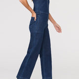 Performance Denim Short Sleeve Jumpsuit - MTT Collective