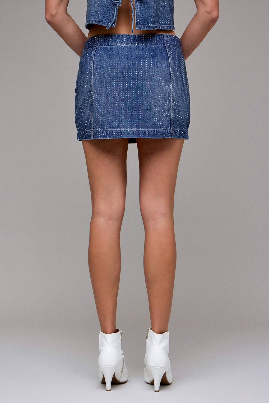 Peyton Rhinestone Embellished Micro Miniskirt - MTT Collective
