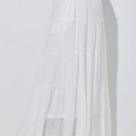 Phoebe Tiered Cotton Gauze Drawstring Maxi Skirt - MTT Collective