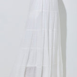 Phoebe Tiered Cotton Gauze Drawstring Maxi Skirt - MTT Collective