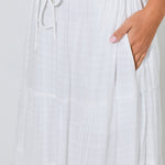 Phoebe Tiered Cotton Gauze Drawstring Maxi Skirt - MTT Collective