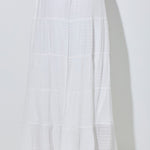 Phoebe Tiered Cotton Gauze Drawstring Maxi Skirt - MTT Collective