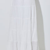 Phoebe Tiered Cotton Gauze Drawstring Maxi Skirt - MTT Collective