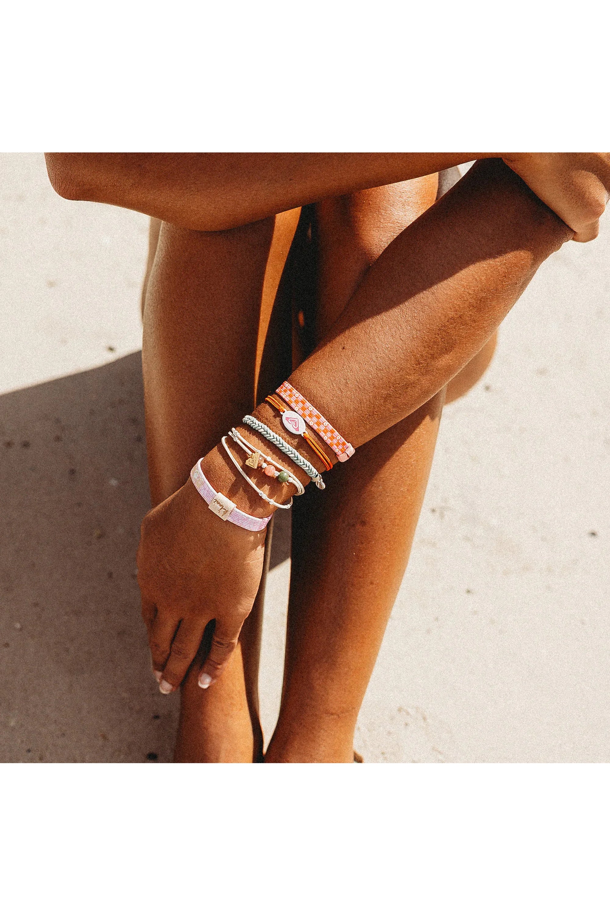 Roxy Pink Tropics Hair Tie Bracelet