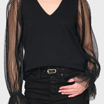 Pleated Organza Sleeve Blouse - MTT Collective