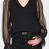 Pleated Organza Sleeve Blouse - MTT Collective