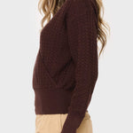Pointelle Surplice Sweater - MTT Collective