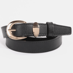 Presleigh Metallic Crescent Buckle Leather Belt - MTT Collective