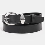 Presleigh Metallic Crescent Buckle Leather Belt - MTT Collective