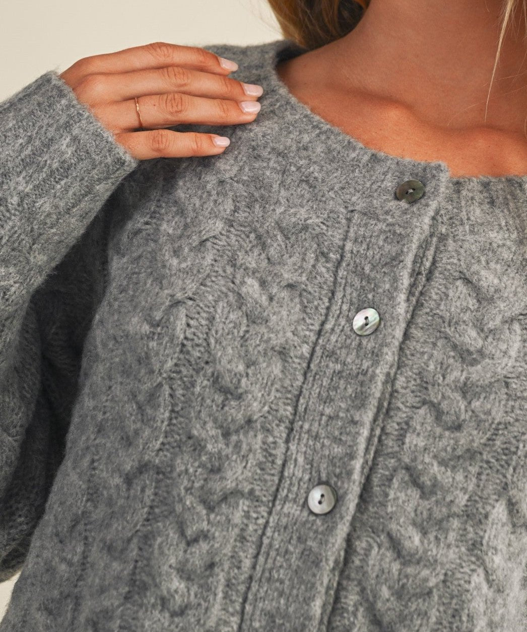 Rachel Cable Sweater Cardigan - MTT Collective