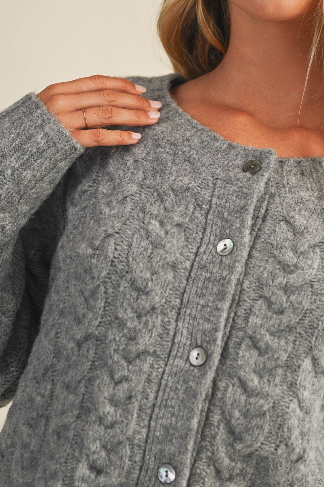 Rachel Cable Sweater Cardigan - MTT Collective