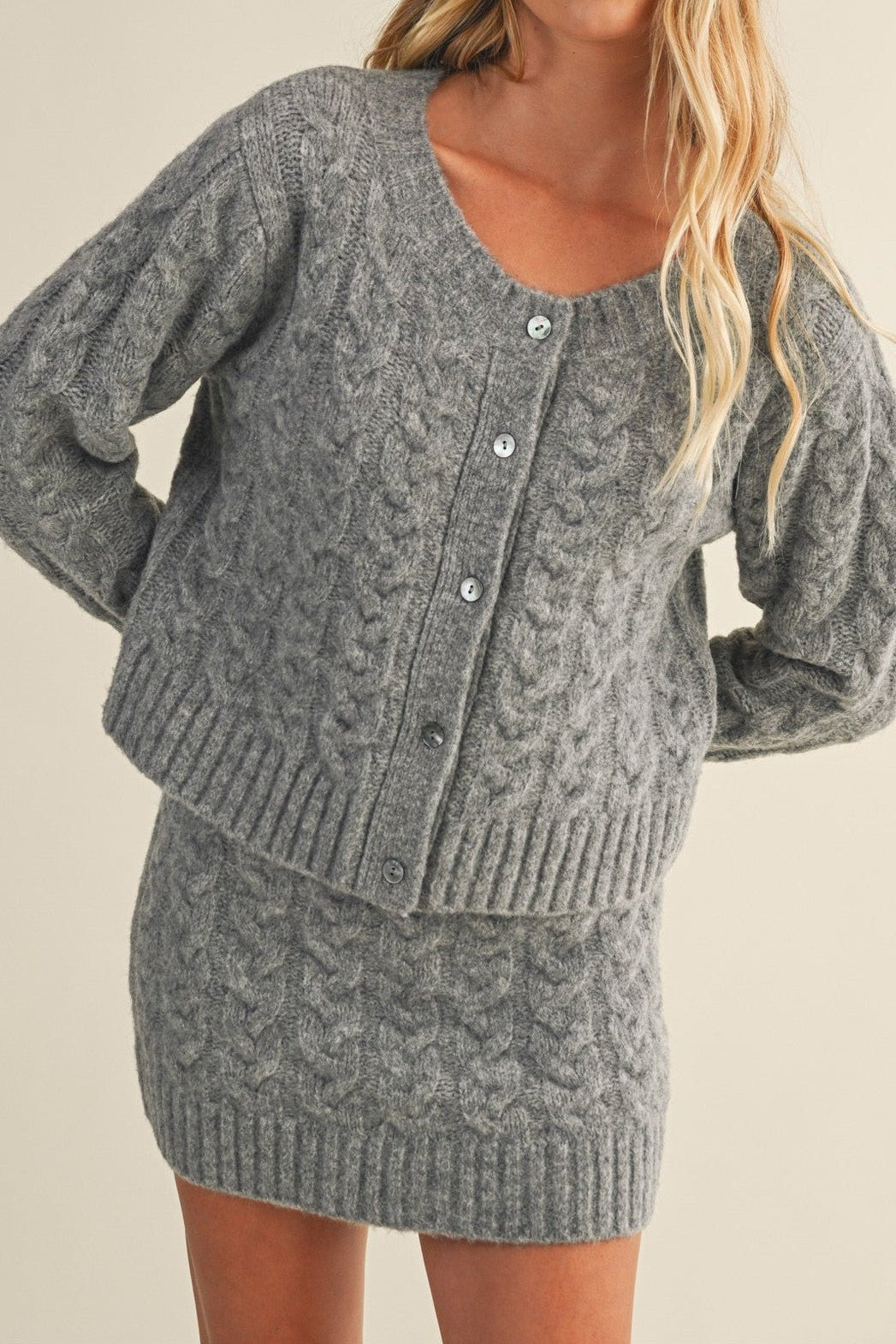 Rachel Cable Sweater Cardigan - MTT Collective