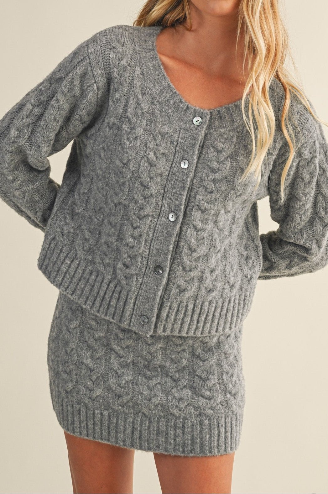 Rachel Cable Sweater Cardigan - MTT Collective