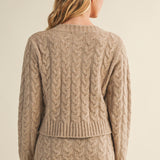Rachel Cable Sweater Cardigan - MTT Collective