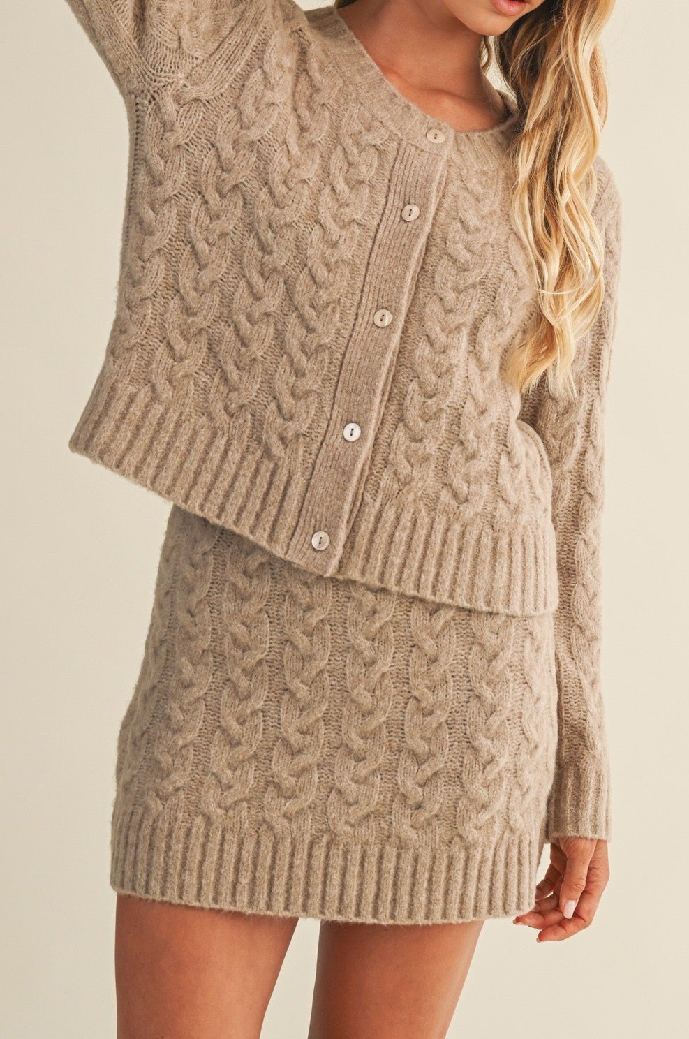 Rachel Cable Sweater Cardigan - MTT Collective