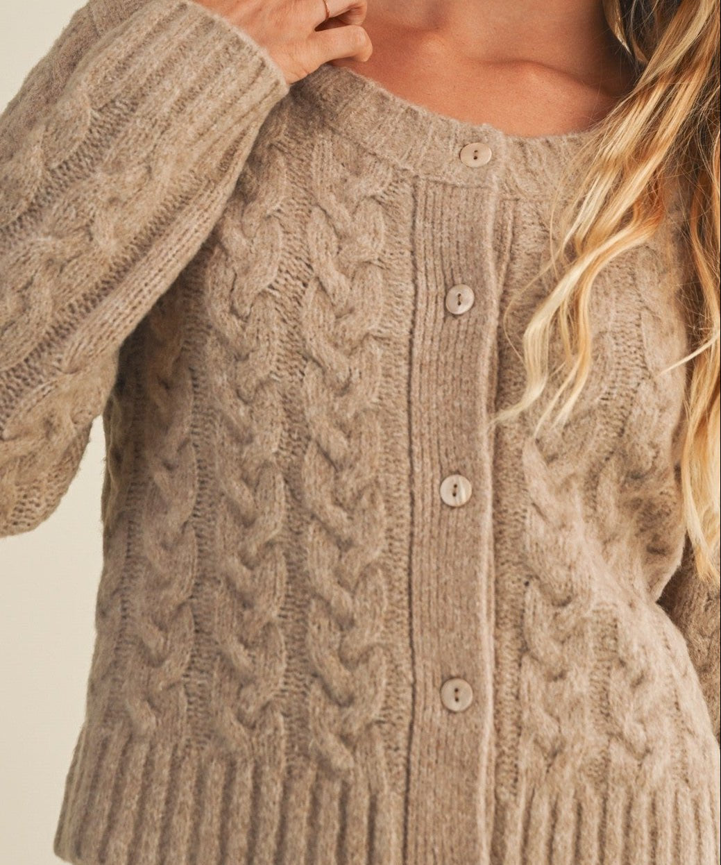 Rachel Cable Sweater Cardigan - MTT Collective