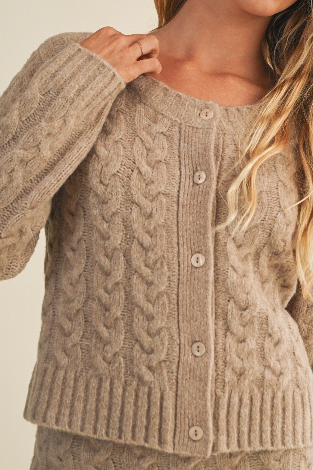 Rachel Cable Sweater Cardigan - MTT Collective
