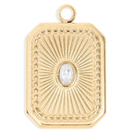 Rectangle Sunburst Crystal Charm - MTT Collective