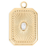Rectangle Sunburst Crystal Charm - MTT Collective