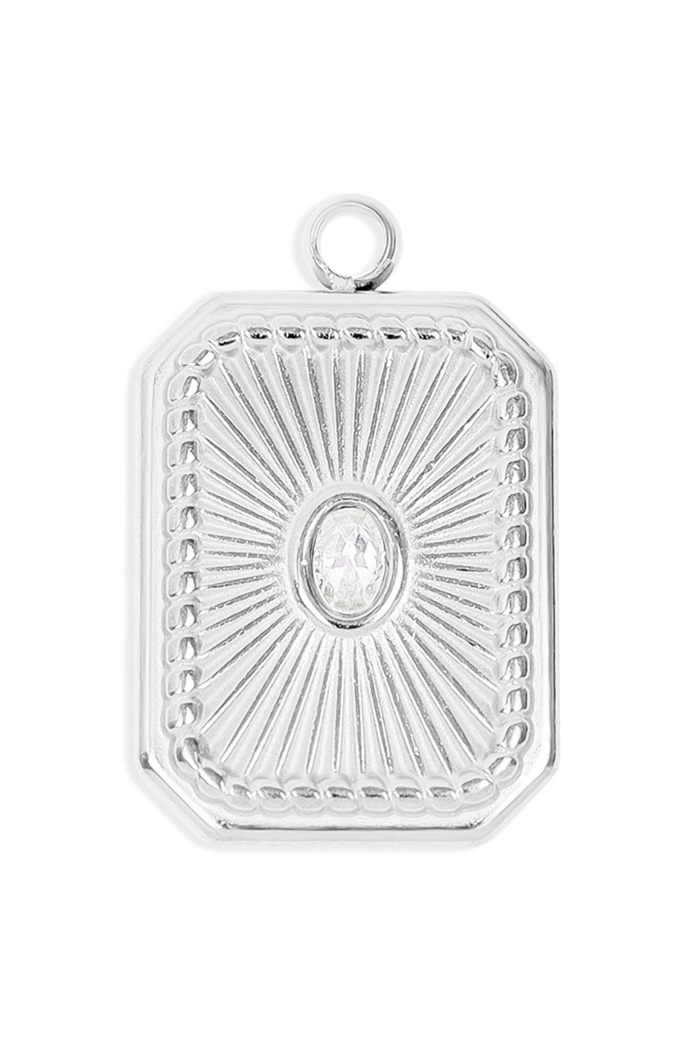 Rectangle Sunburst Crystal Charm - MTT Collective