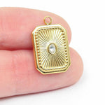Rectangle Sunburst Crystal Charm - MTT Collective