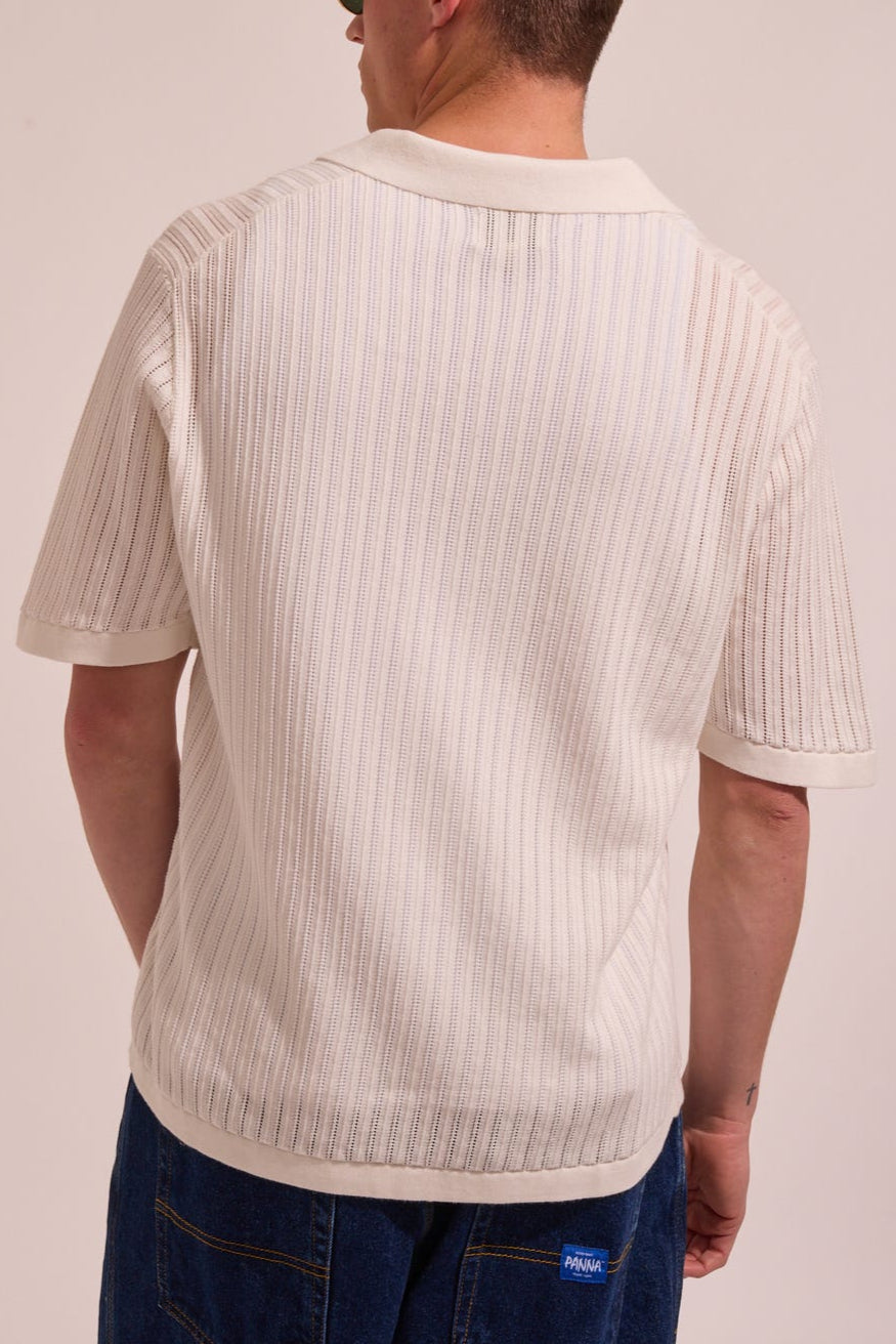 Rhythm - Mens - Tops - Polos - Relaxed Knit Short Sleeve Polo Shirt - MTT Collective