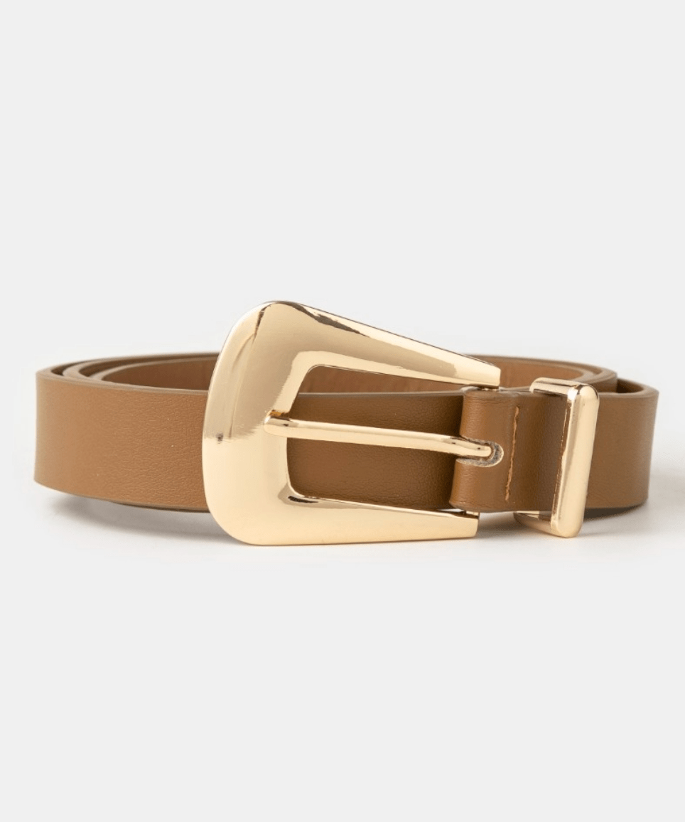 Renata Bulky Buckle Vegan Leather Belt - MTT Collective