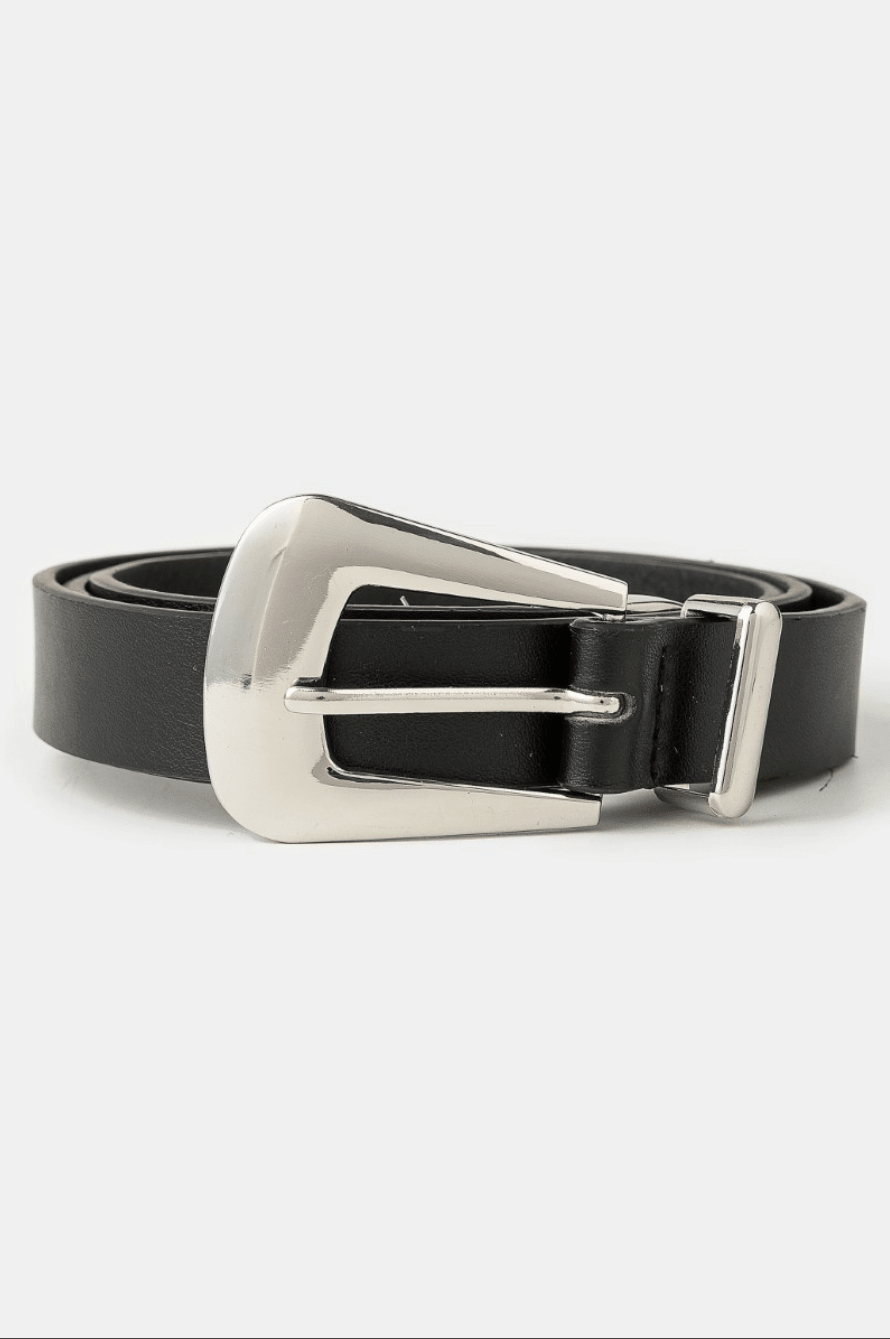 Renata Bulky Buckle Vegan Leather Belt - MTT Collective