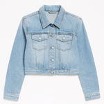 Riley Cropped Oversized Denim Jacket - MTT Collective