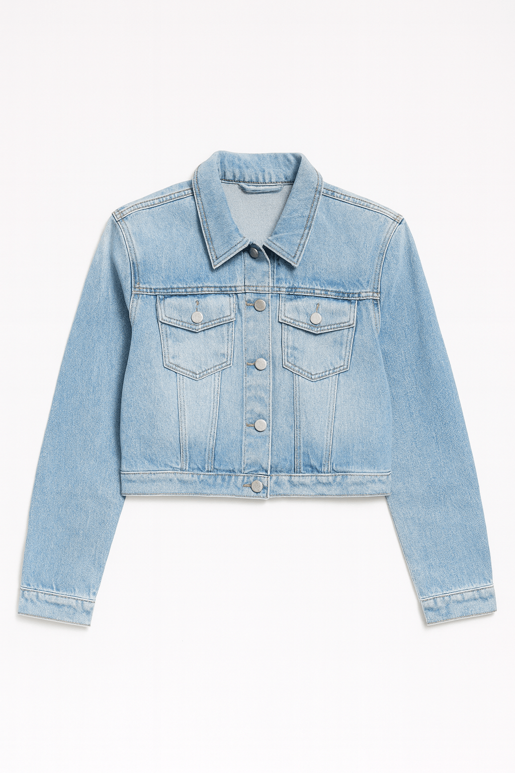Riley Cropped Oversized Denim Jacket - MTT Collective