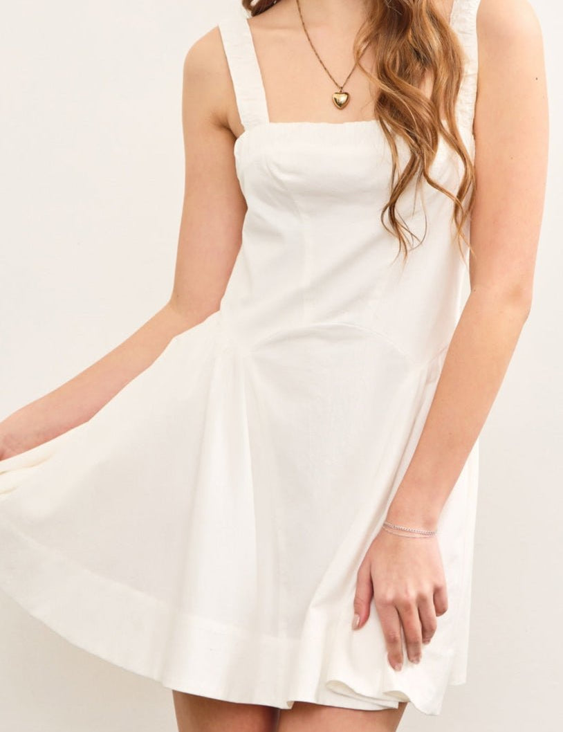 Riley Ruched Waist Shirring Flare Dress - MTT Collective