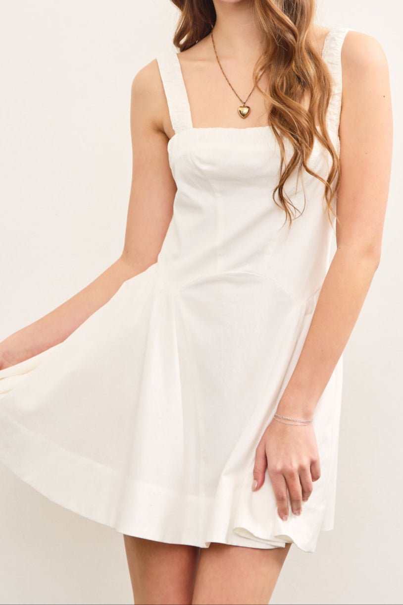Riley Ruched Waist Shirring Flare Dress - MTT Collective