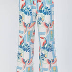 Romina Tropical Print Wide Leg Pant - MTT Collective