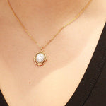 Roped Frame Oval Stone Charm - MTT Collective