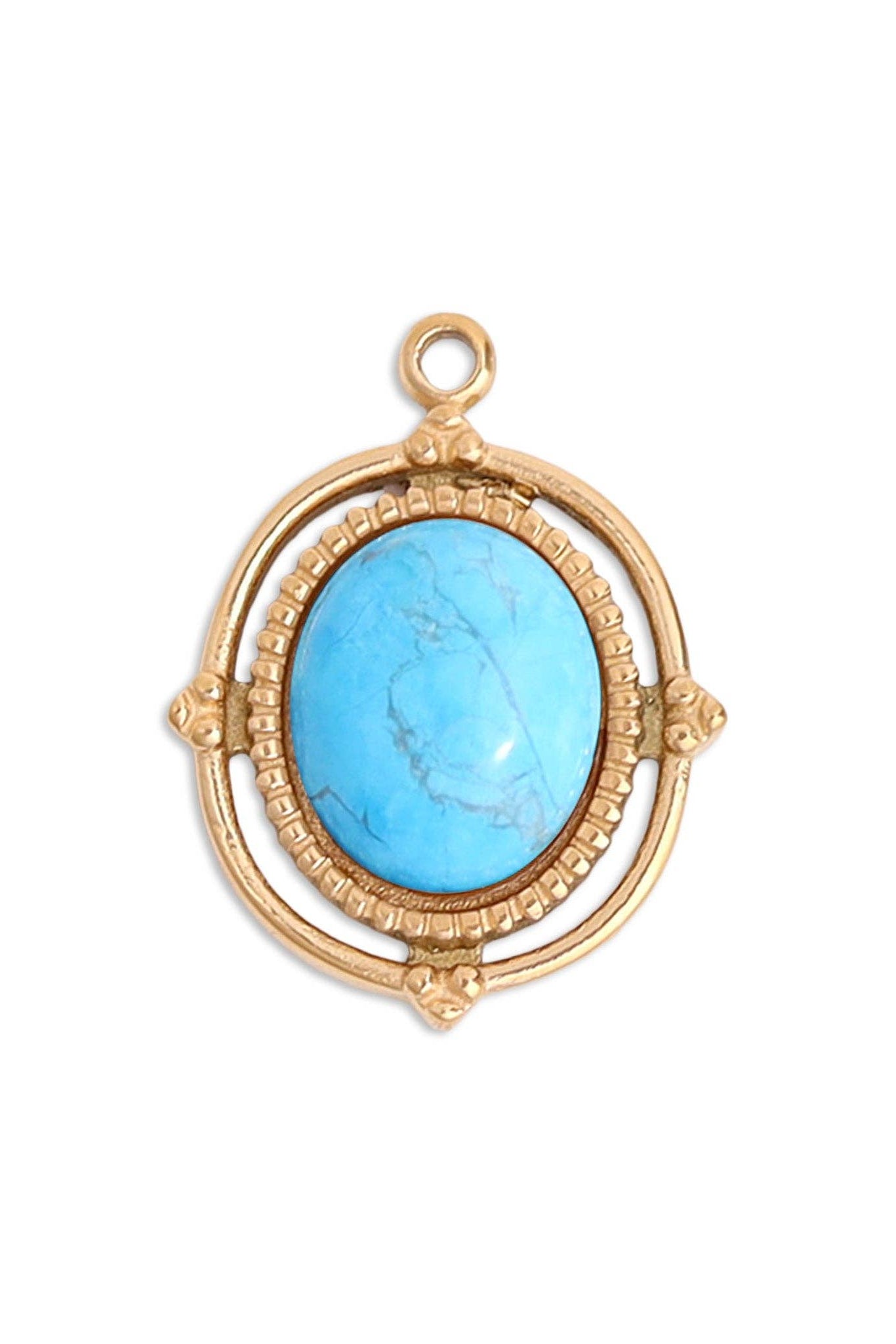 Roped Frame Oval Stone Charm - MTT Collective