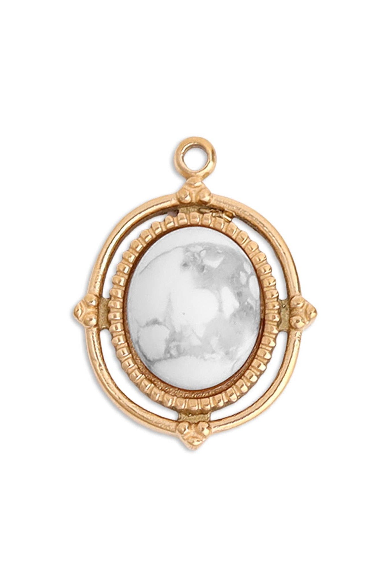 Roped Frame Oval Stone Charm - MTT Collective