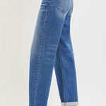 Rosalie High Rise Relaxed Fit Straight Cuff Jeans - MTT Collective