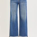Rosalie High Rise Relaxed Fit Straight Cuff Jeans - MTT Collective