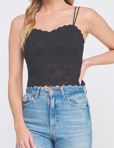 Rose Jacquard Lace Bralette - MTT Collective