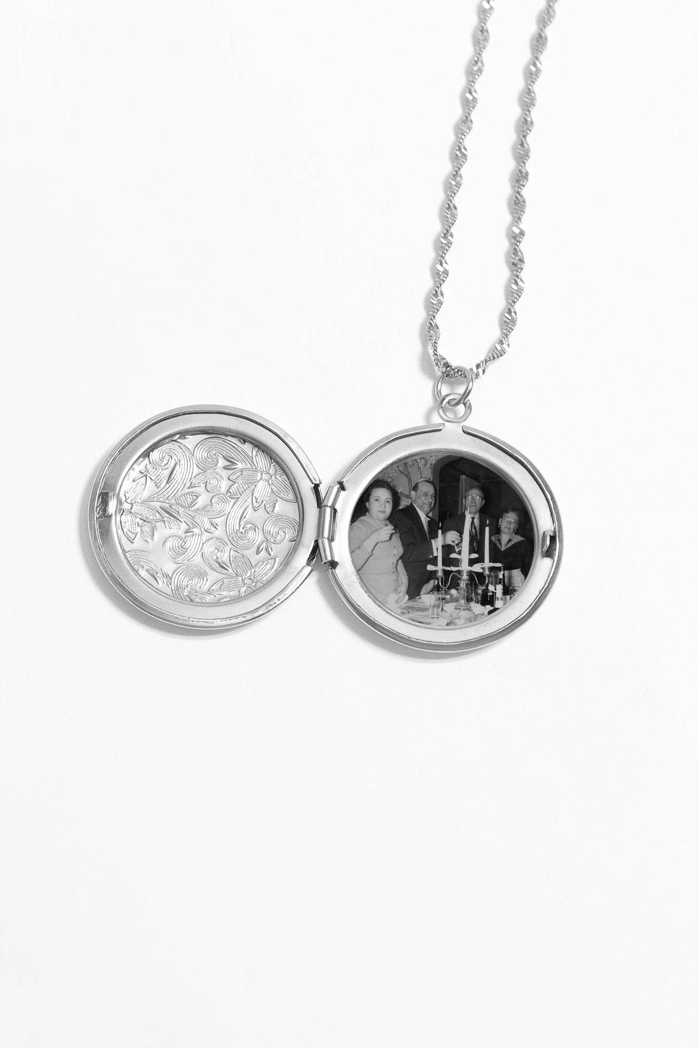 Round Floral Textured Locket - MTT Collective