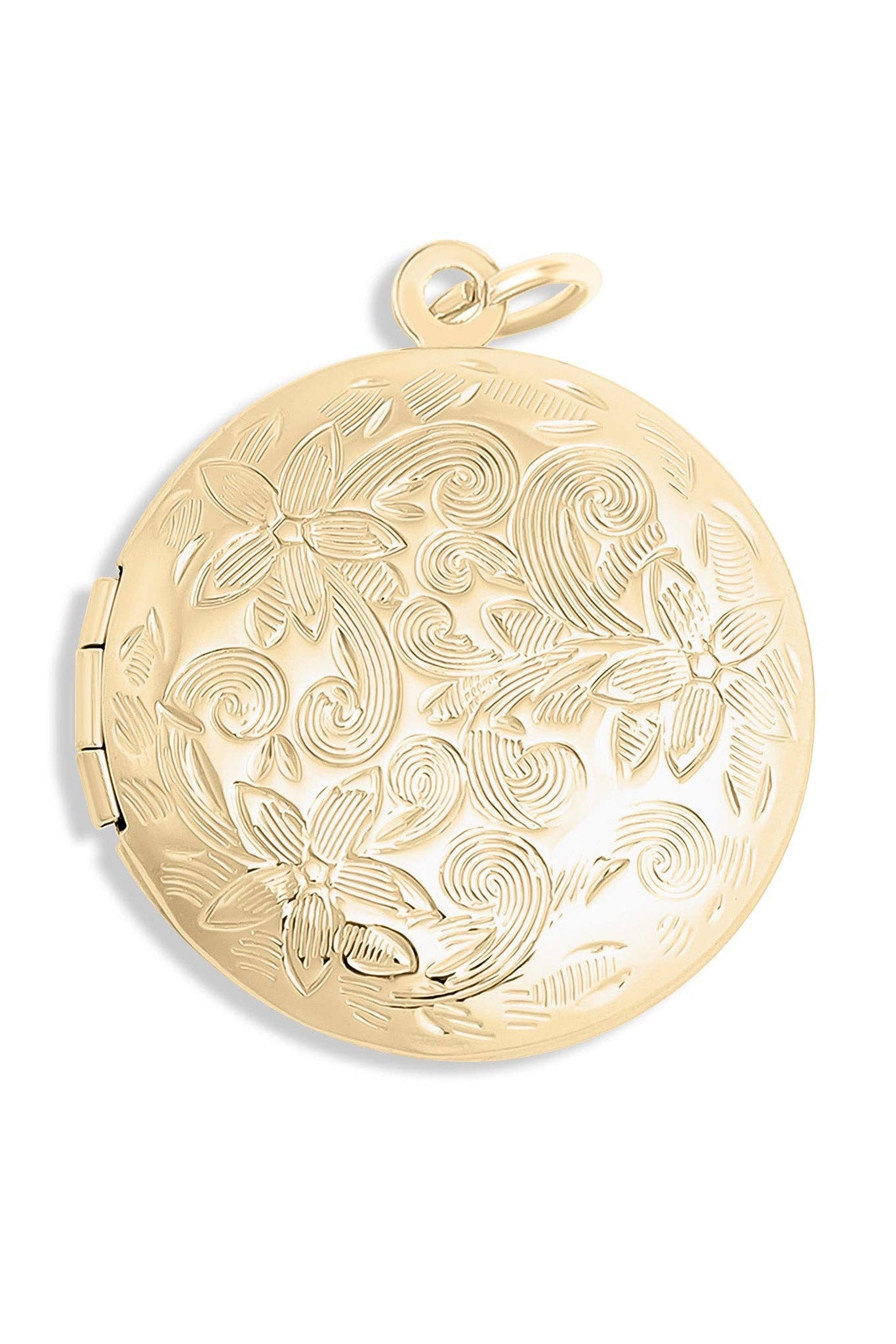 Round Floral Textured Locket - MTT Collective