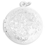 Round Floral Textured Locket - MTT Collective