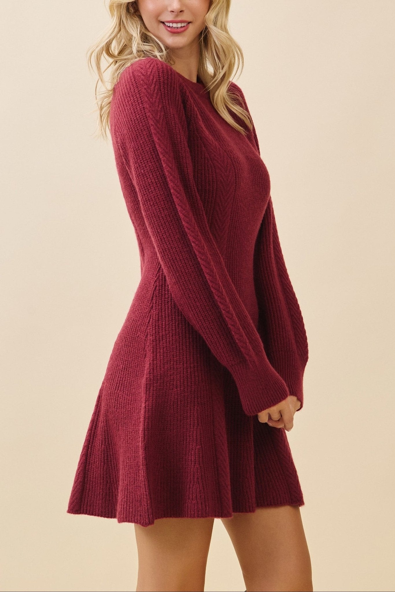 Lovelo Rowan Fit & Flare Women Sweater Dress