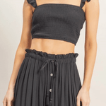 Ruffle Strap Smocked Top - MTT Collective